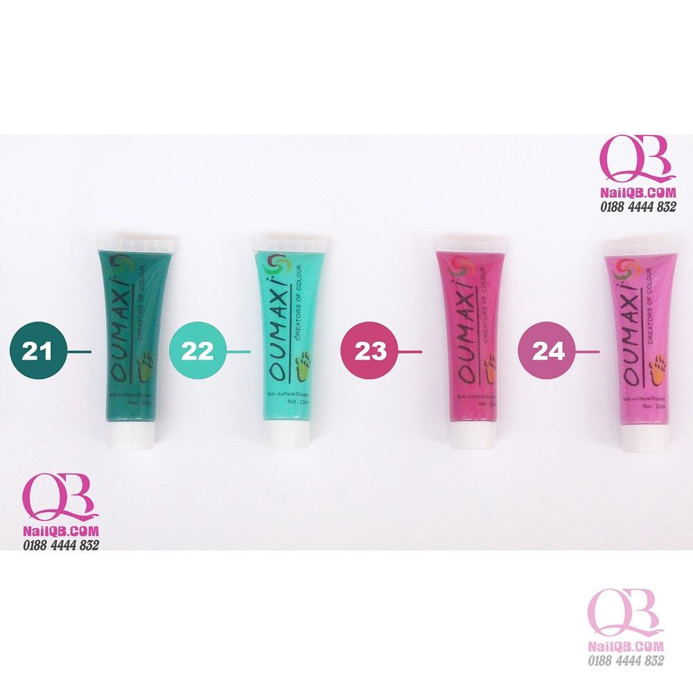 Màu vẽ móng bột vẽ cọ bản 3D Oumaxi 22ml (không cần hơ đèn UV)