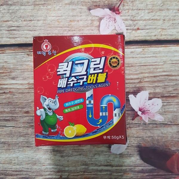 Bột thông tắc cống,ống nước tiêu chuẩn hàn quốc ( 2 gói )