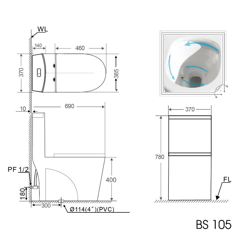 Bàn cầu KIBATH 105