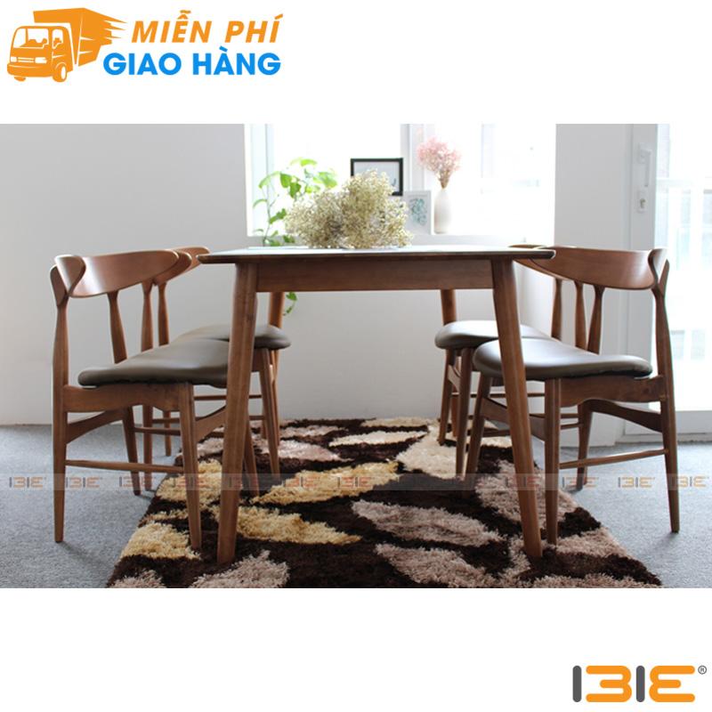 Bộ bàn ăn Suwon màu mahogany 4 ghế