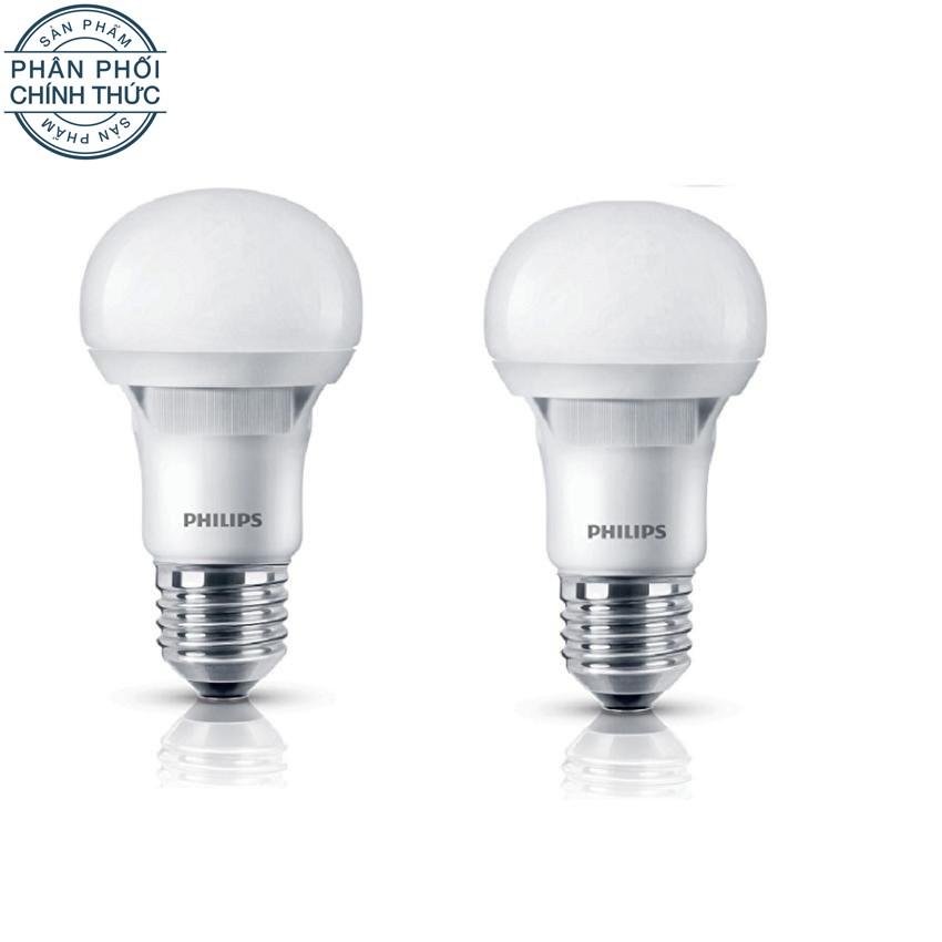 Bộ 2 bóng đèn Philips Ecobright LEDBulb 8-100W E27 6500K A60 (Ánh sáng trắng)