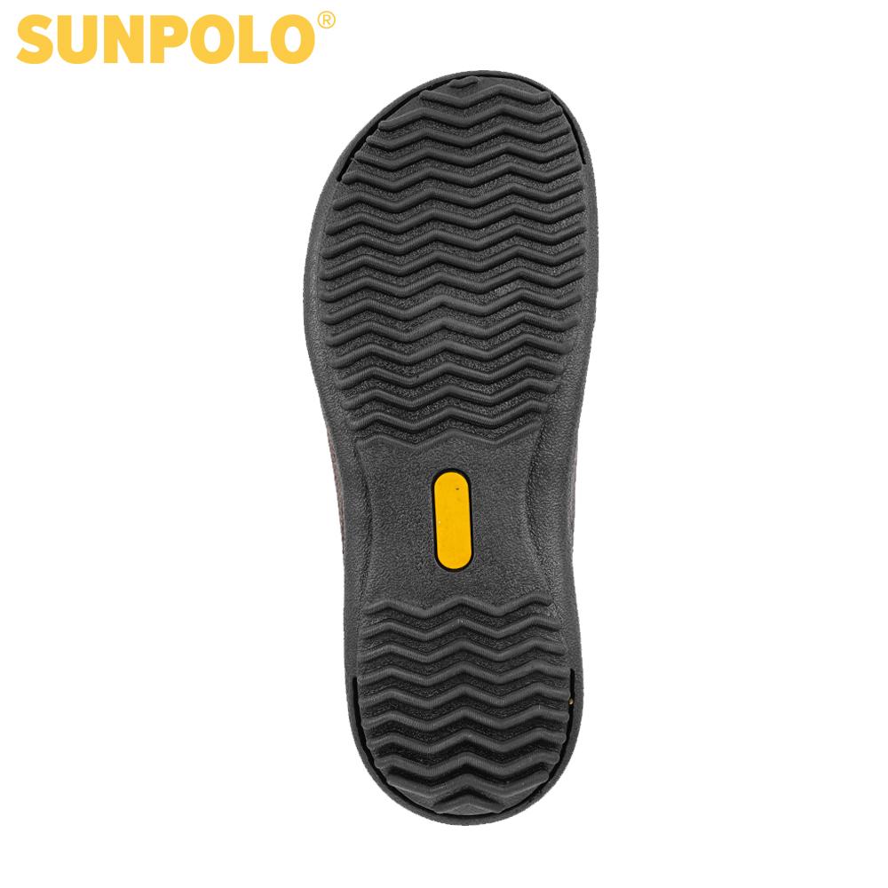 Dép Quai Ngang Nam Da Bò SUNPOLO DQN012 (Đen, Nâu)