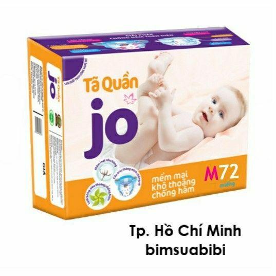 Bỉm jo quần M72, L64, XL56 ,XXL48.