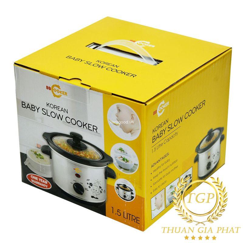 Nồi nấu cháo cho bé BB COOKER 1.5L (Màu Bạc)