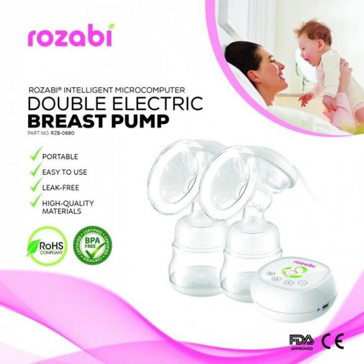Máy hút sữa điện đôi kèm matxa 12 cấp độ Rozabi