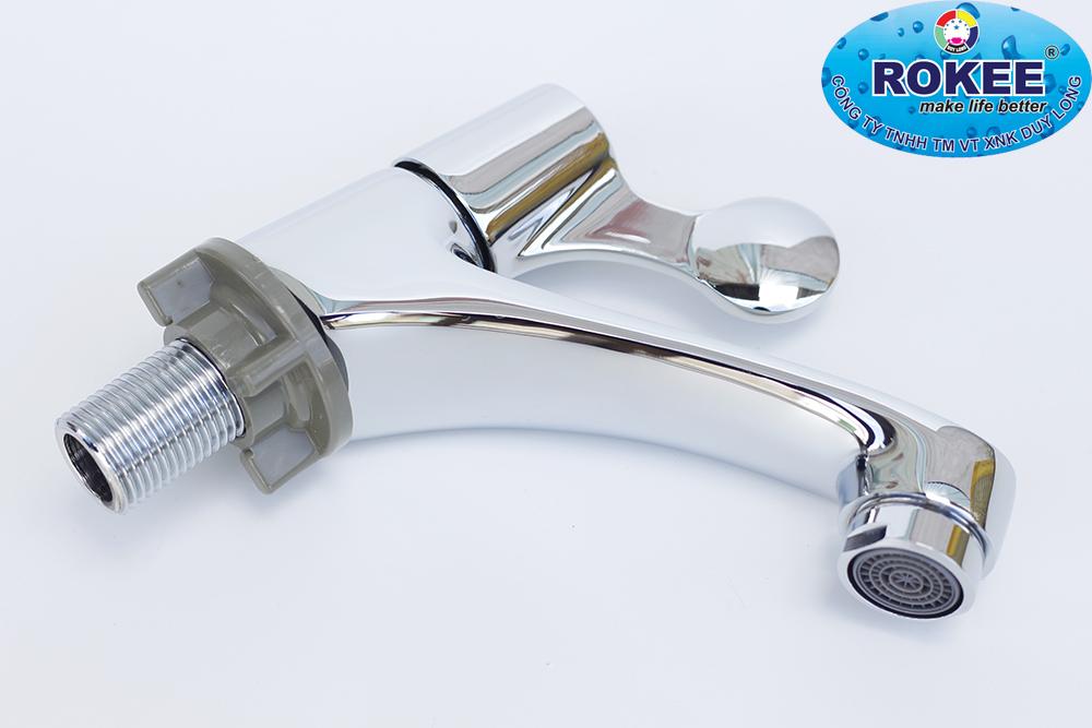 VÒI LAVABO LẠNH ROKEE RD309 (Trắng bạc)
