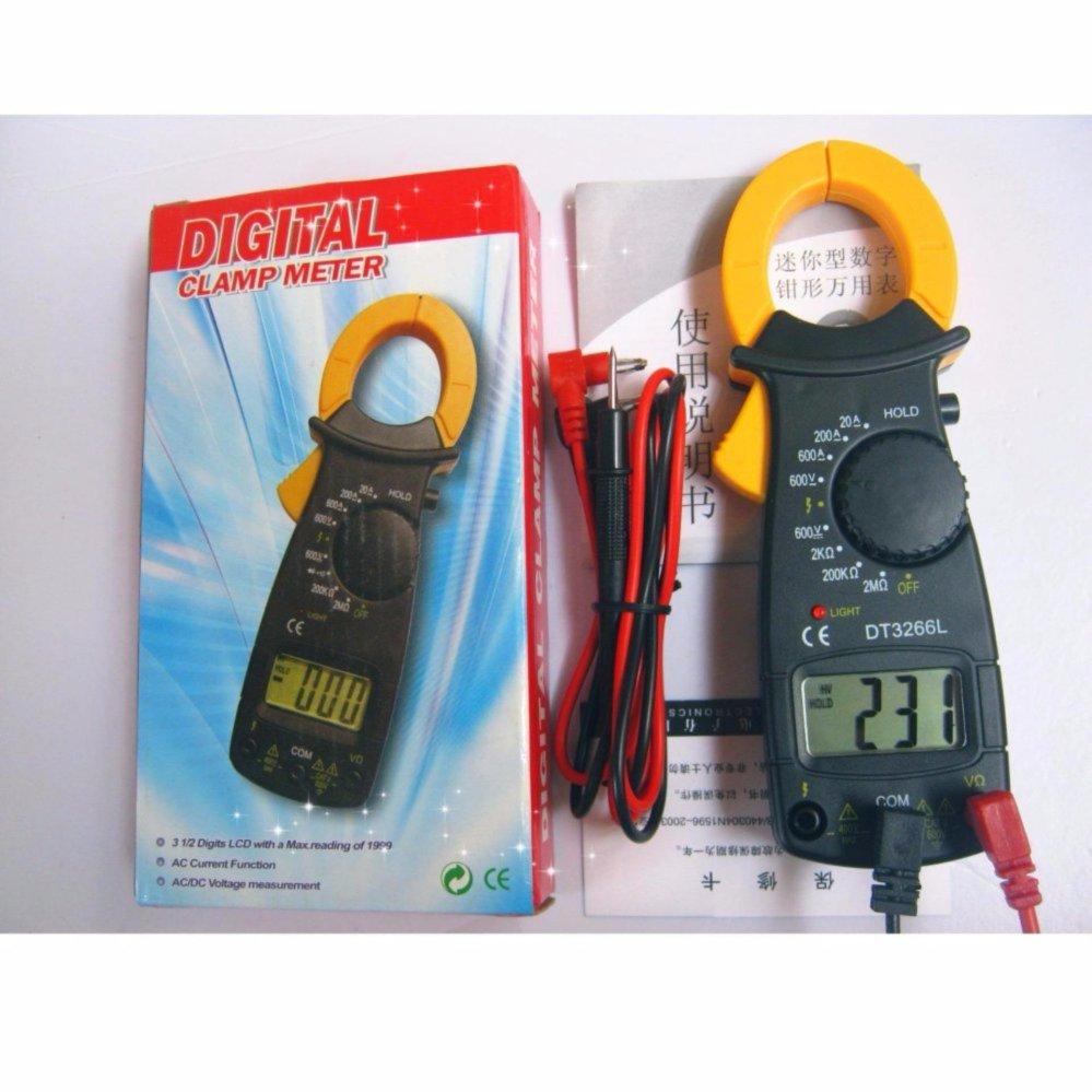 LCD Digital Clamp Meter AC DC Current Voltage Resistance Tester DT3266L