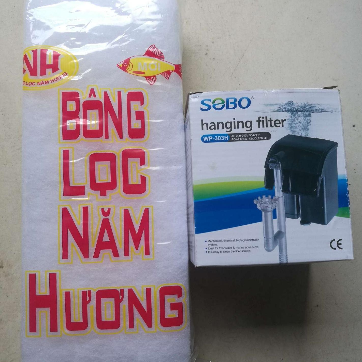 [HCM]Máy lọc thác hồ cá Sebo WP-303H và bông lọc
