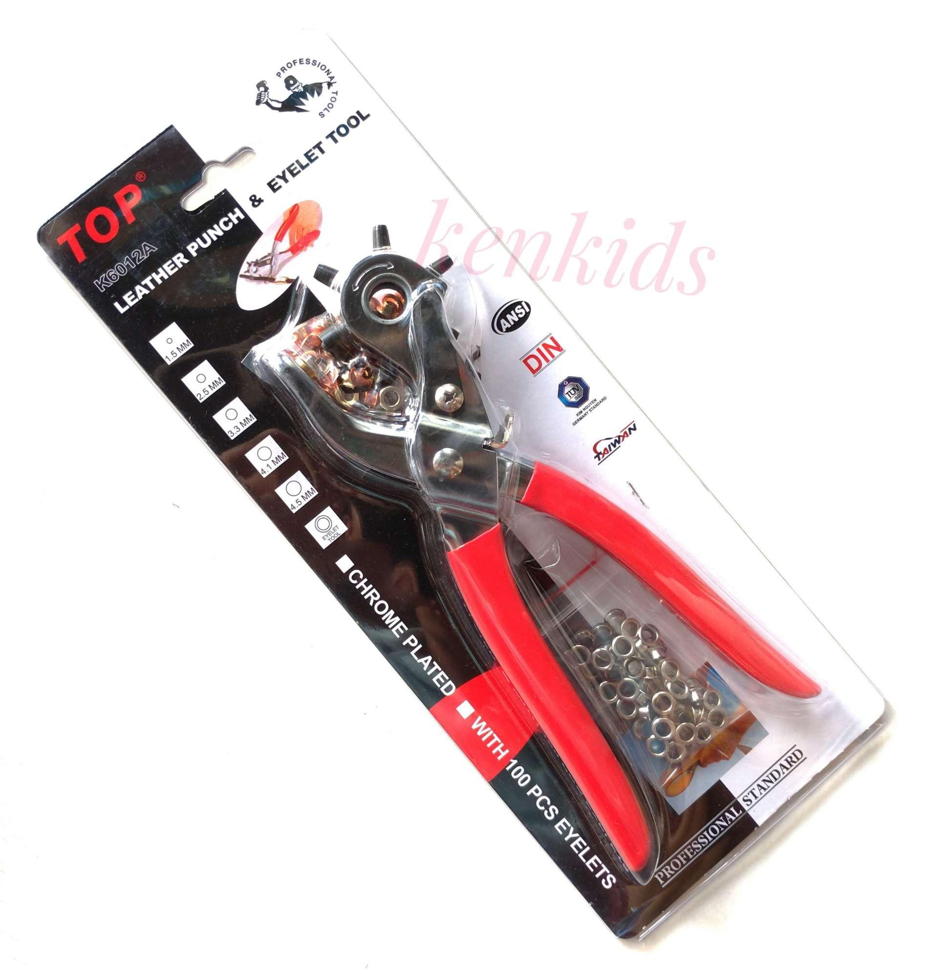 Kìm bấm lỗ dây nịt TOP(Tặng 2 gói khoen)