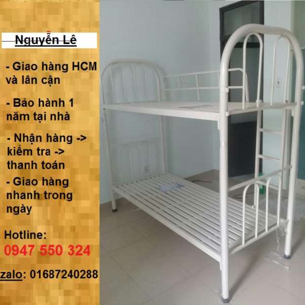 giường tầng sắt 80x2m