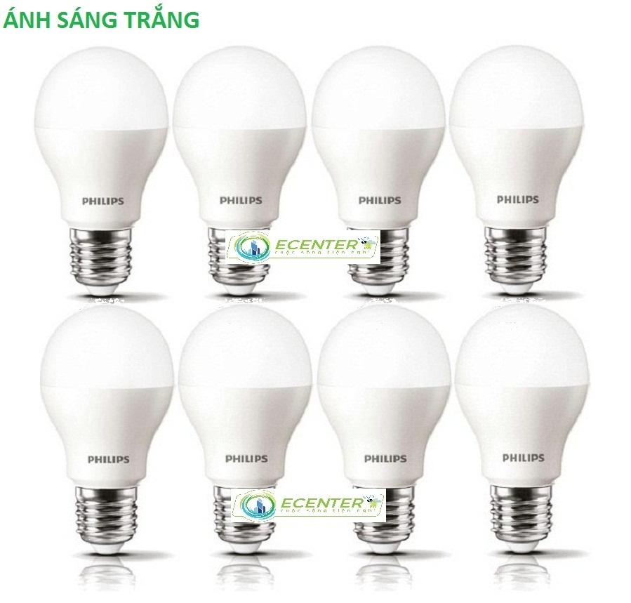 ( Bộ 8 ) Bóng LED Bulb Philips Essential 5W E27 ( Ánh sáng trắng )