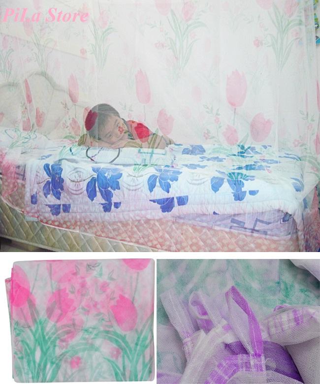 Mùng ngủ Tuyn 3m*2m in hoa (màn ngủ lớn)
