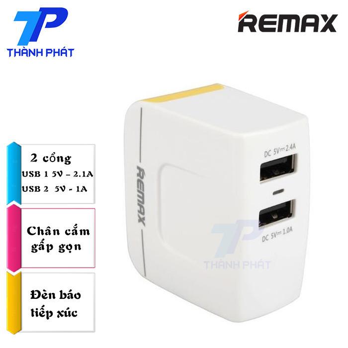 CỦ SẠC REMAX 2 CỔNG 3.4A CAO CẤP