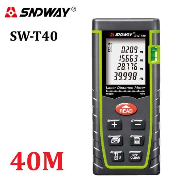 Thước đo khoảng cách bằng tia laser SNDWAY phạm vi 40m (SW-M40)