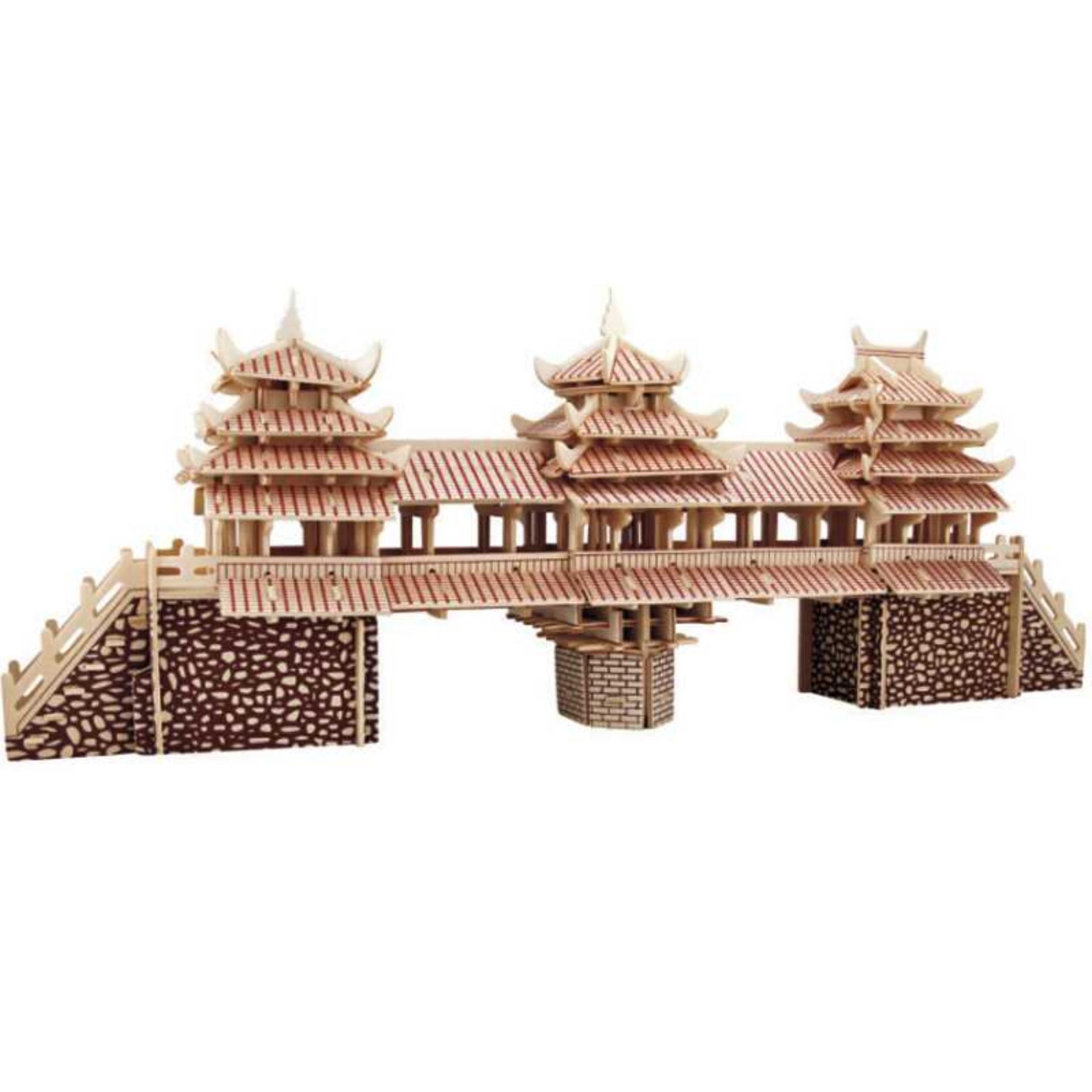 Đồ chơi lắp ráp gỗ 3D Mô hình Wind and Rain Bridge