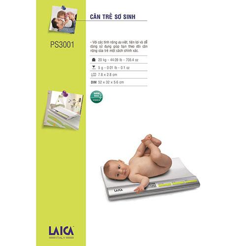 Cân trẻ sơ sinh điện tử Laica PS3001