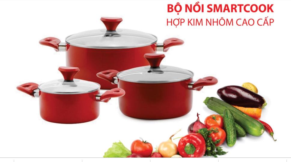 BỘ NỒI CAO CẤP Elmich SM 0352 SMARTCOOK 16-20-24CM