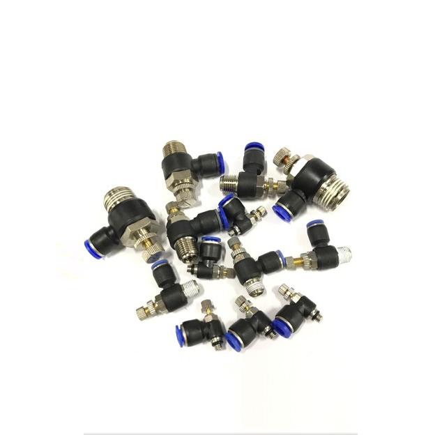 Van tiết lưu điều chỉnh khí nén sl 6-01 g1/8 ren 10mm