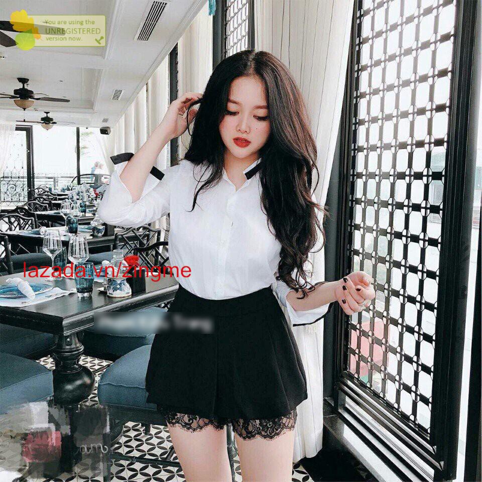 Chân Váy Phối Quần Ren mt167