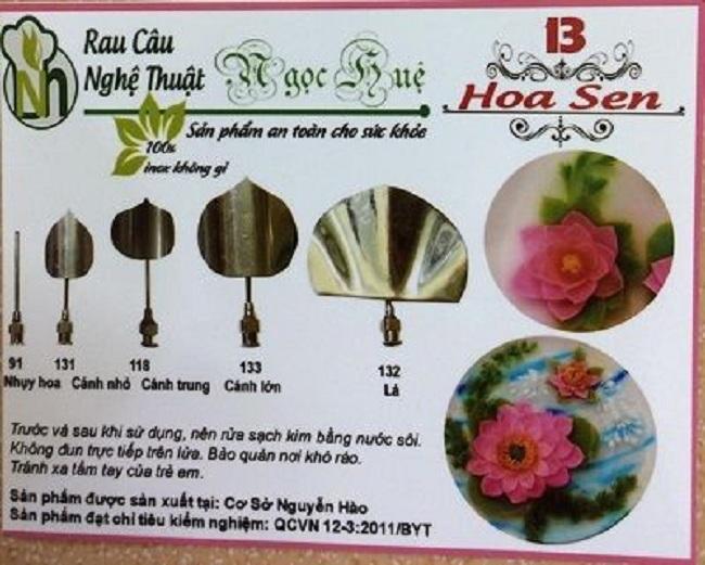 Kim rau câu 3D Ngọc Huệ (bộ 5 kim số 13 - hoa sen)
