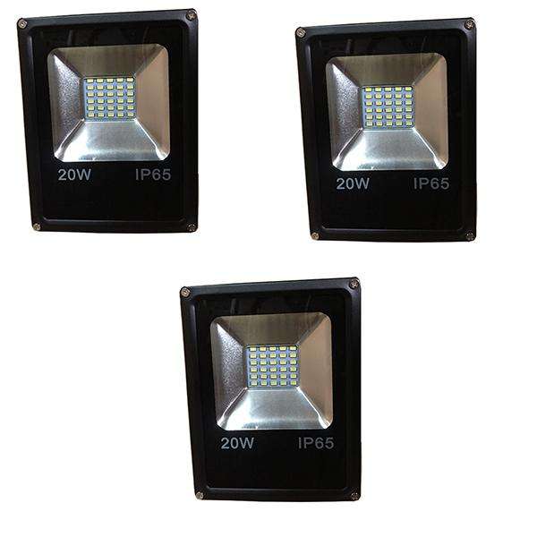 Bộ 3 đèn LED pha mỏng SMD công suất 20w (0.5) ánh sáng trắng