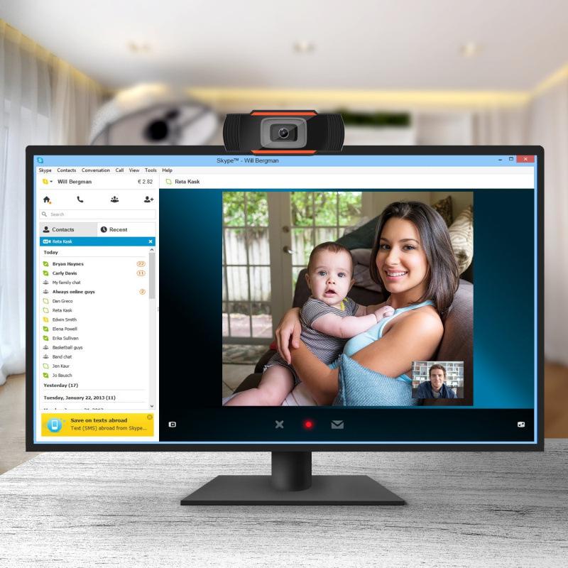 Usb Webcam A870 Plug and Play Web Camera with Microphone for Video Calling and Recording for PC Desktop Laptop Mac