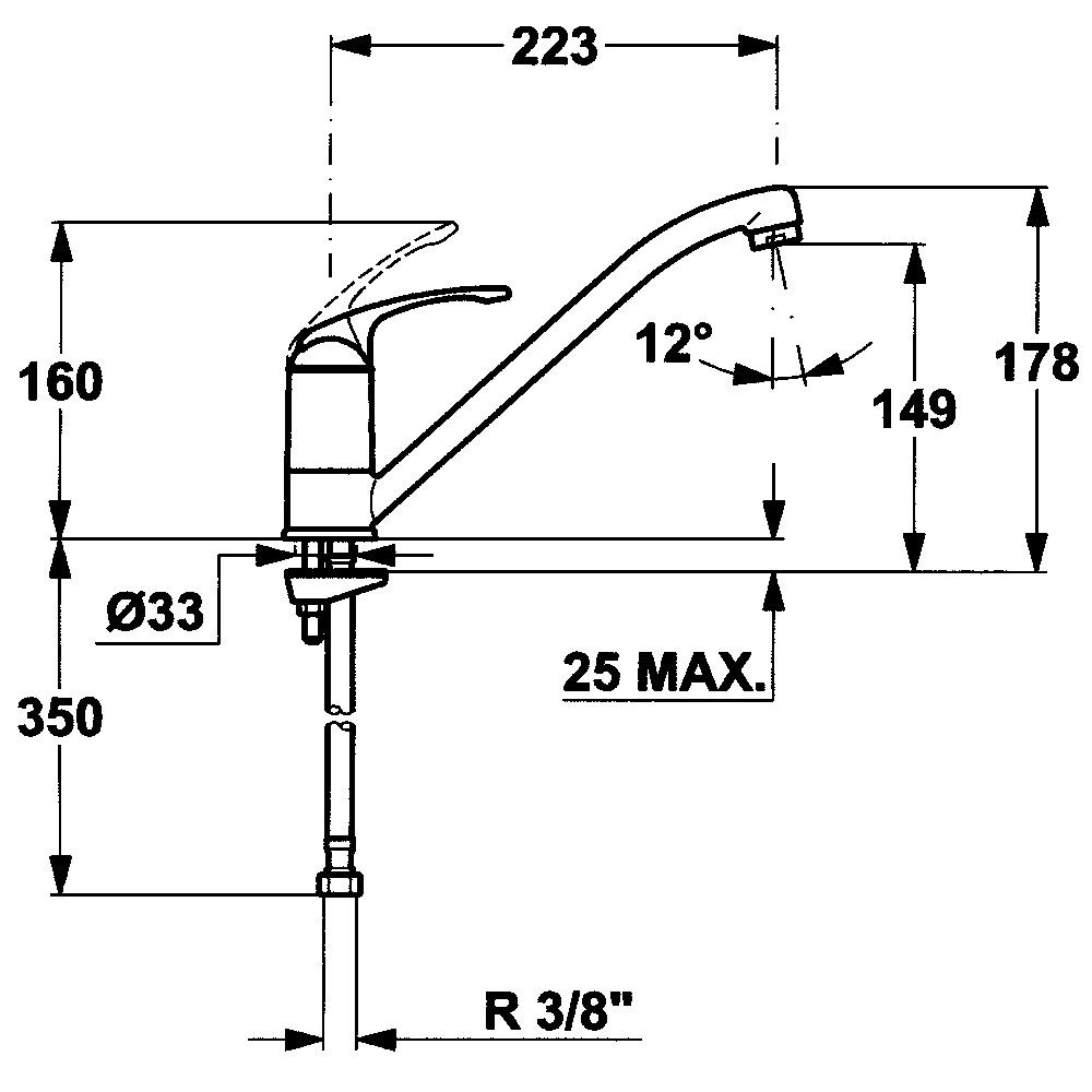 Vòi bếp thấp vòi MTP 913