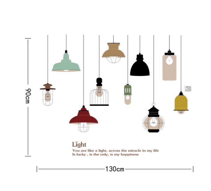 Decan dán tường Đèn lồng thưa JM7306-69