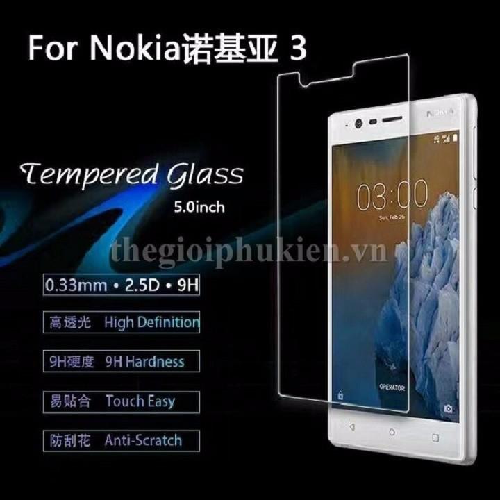 Miếng dán kính cường lực 2.5D cho Nokia 3 - Glass