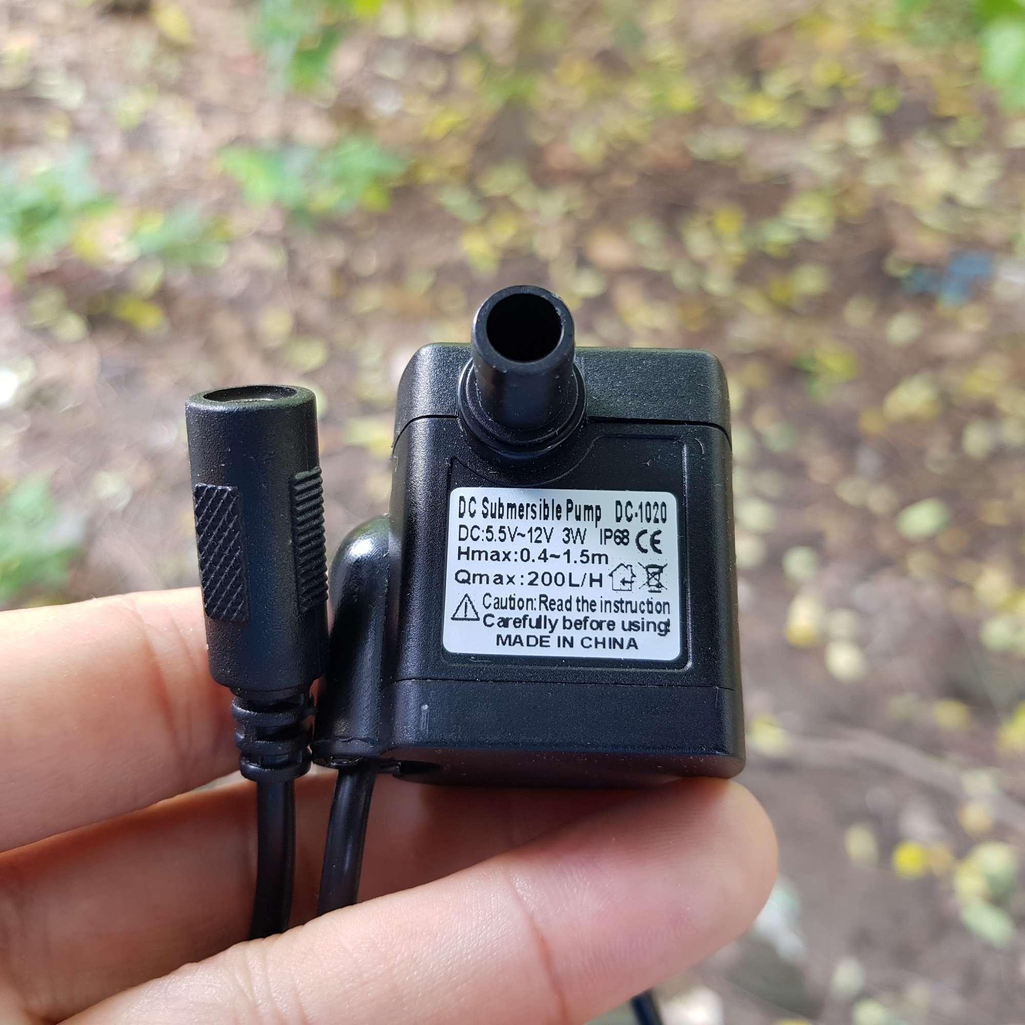 Máy bơm nước mini 3W không chổi than dùng điện DC 12v