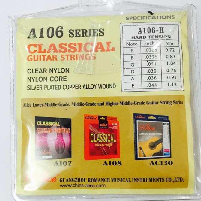 [HCM]Bộ 6 dây đàn ghi-ta Classic-Alice A106  SAOLA