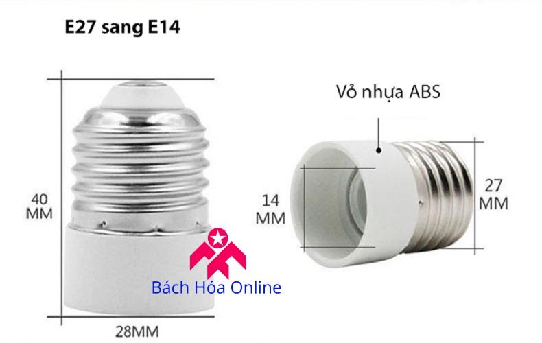 Đầu chuyển đổi đui xoáy E27-E14