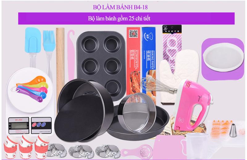 Combo bộ dụng cụ làm bánh 25 món B4 - 18
