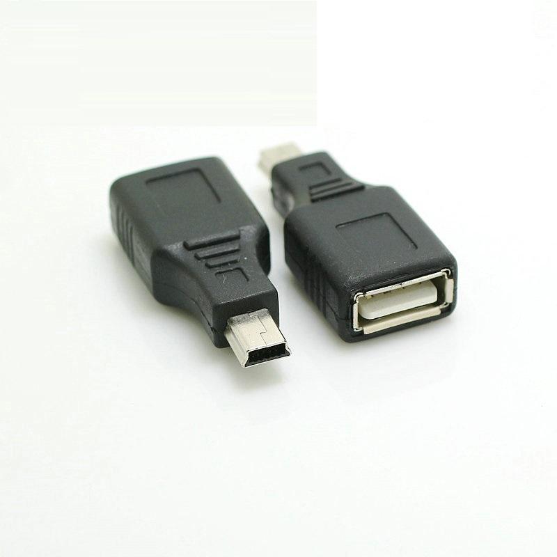 Đầu chuyển đổi Mini USB to USB OTG đen