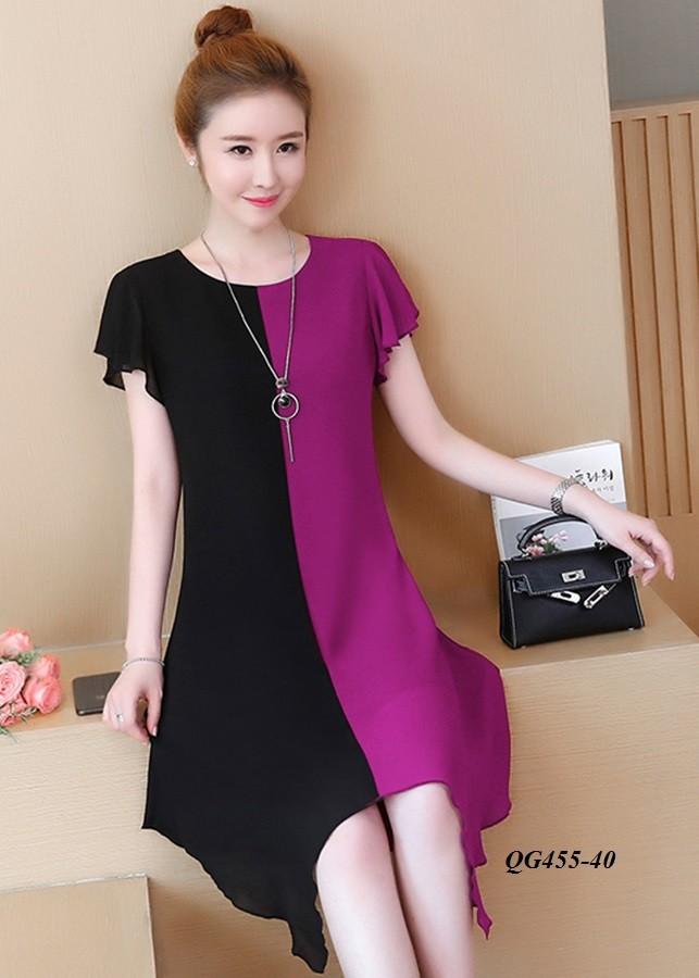 ĐẦM SUÔNG PHỐI MÀU - SIZE S-6XL