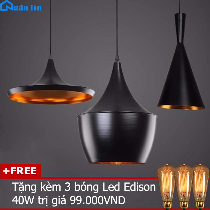 Bộ 3 đèn thả trần trang trí nhà quán cà phê THCN28 (Tặng kèm 3 bóng led edison 40w)