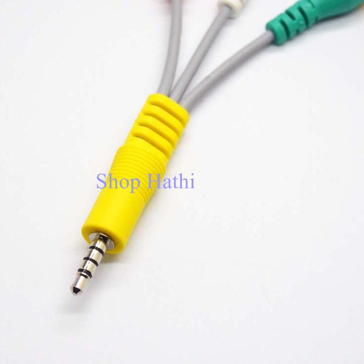 Cáp chuyển jack 3.5mm sang 3 RCA âm