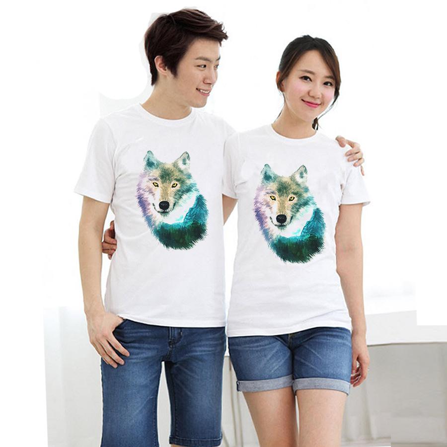 Áo thun cặp đôi in đẹp hình chó sói 3d form rộng phong cách hàn quốc ATAC126