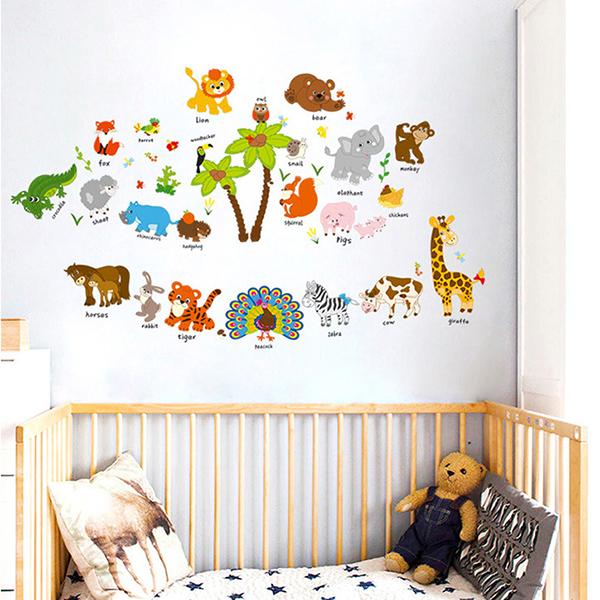 Decal dán tường các loại động vật 2
