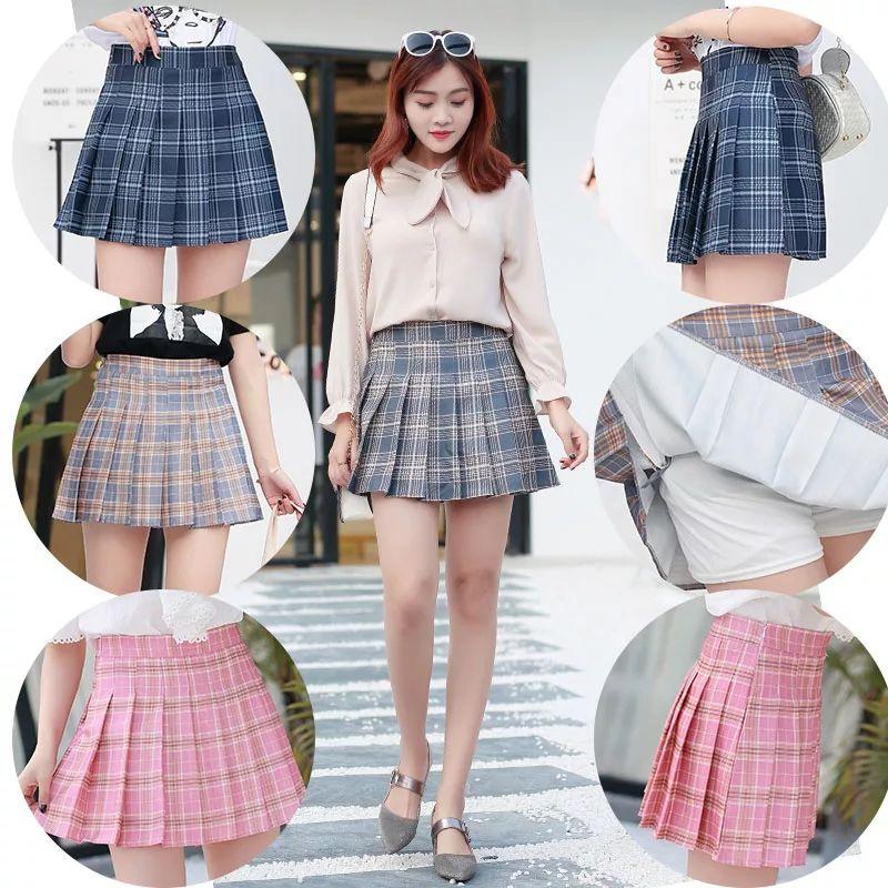 Đầm xếp ly big size 2XL ( caro hồng) big size