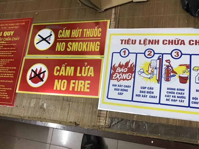 Bộ nội quy, tiêu lệnh pccc, cấm lửa, cấm thuốc-
