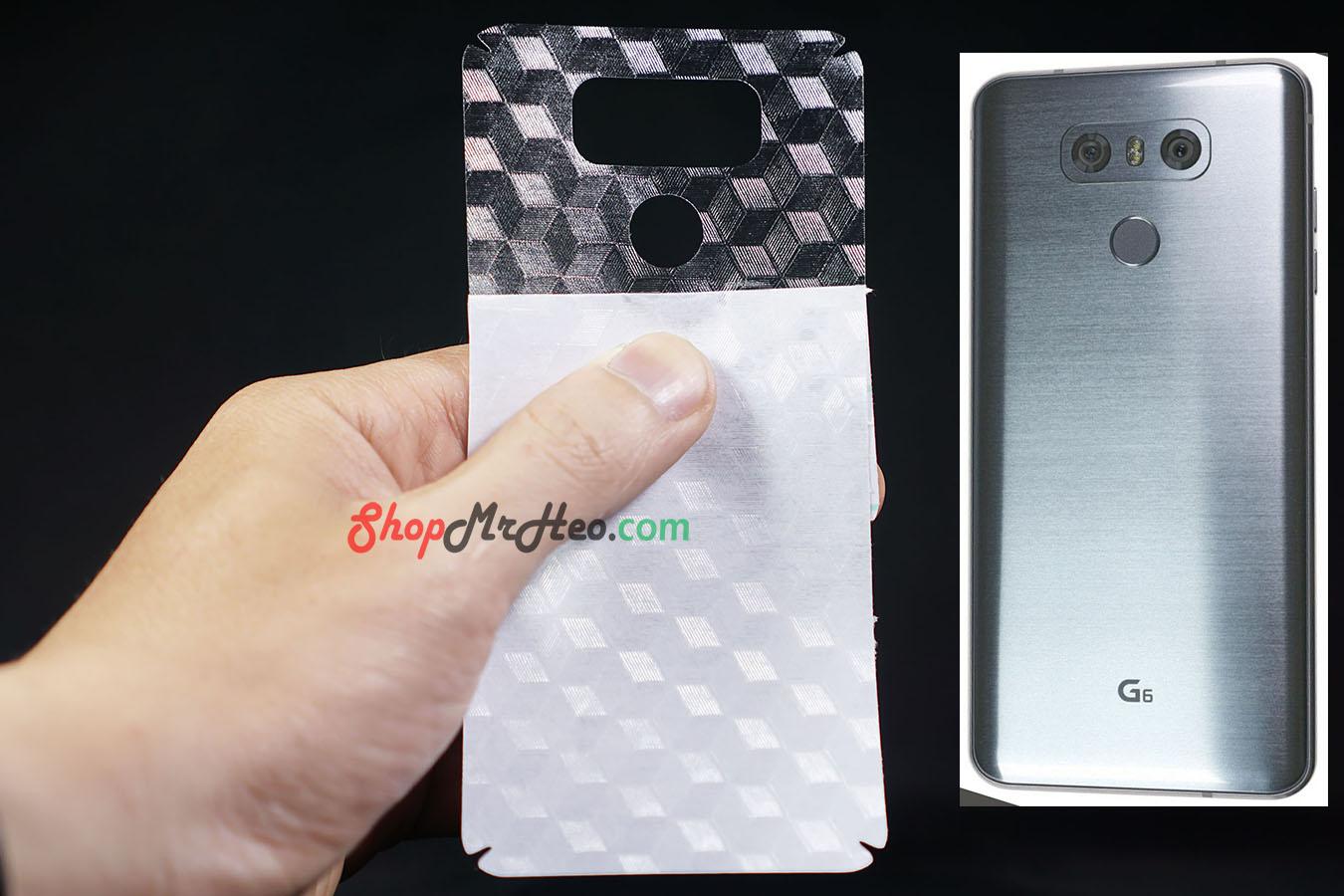 [HCM]Bộ 3 Skin Dán Mặt Lưng Vân 3D LG G6