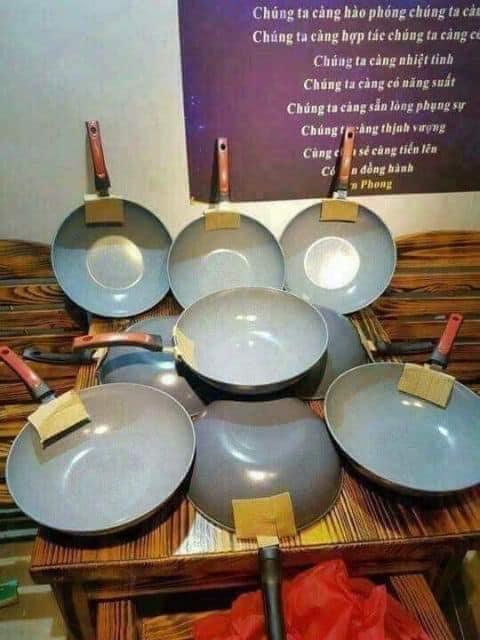 CHẢO VÂN ĐÁ 32CM SIÊU BỀN CHỐNG DÍNH.