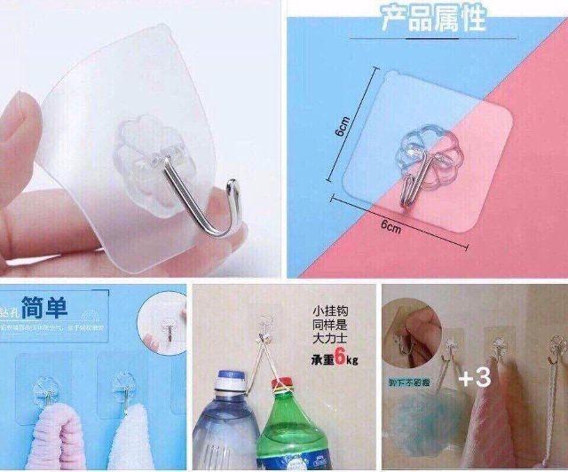 Combo 12 móc treo tường chịu lực