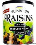 Nho khô Mỹ thập cẩm Sunview Raisins không chất bảo quản, thơm ngon, ăn trực tiếp hay chế biến thành những món ăn hấp dẫn khác (425g)