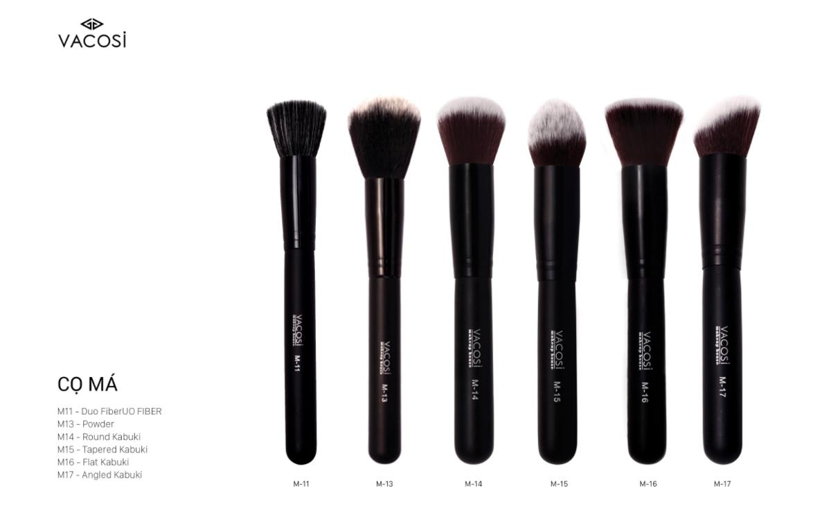 VACOSI FLAT KABUKI BRUSH - M16 - CỌ KABUKI ĐẦU BẰNG