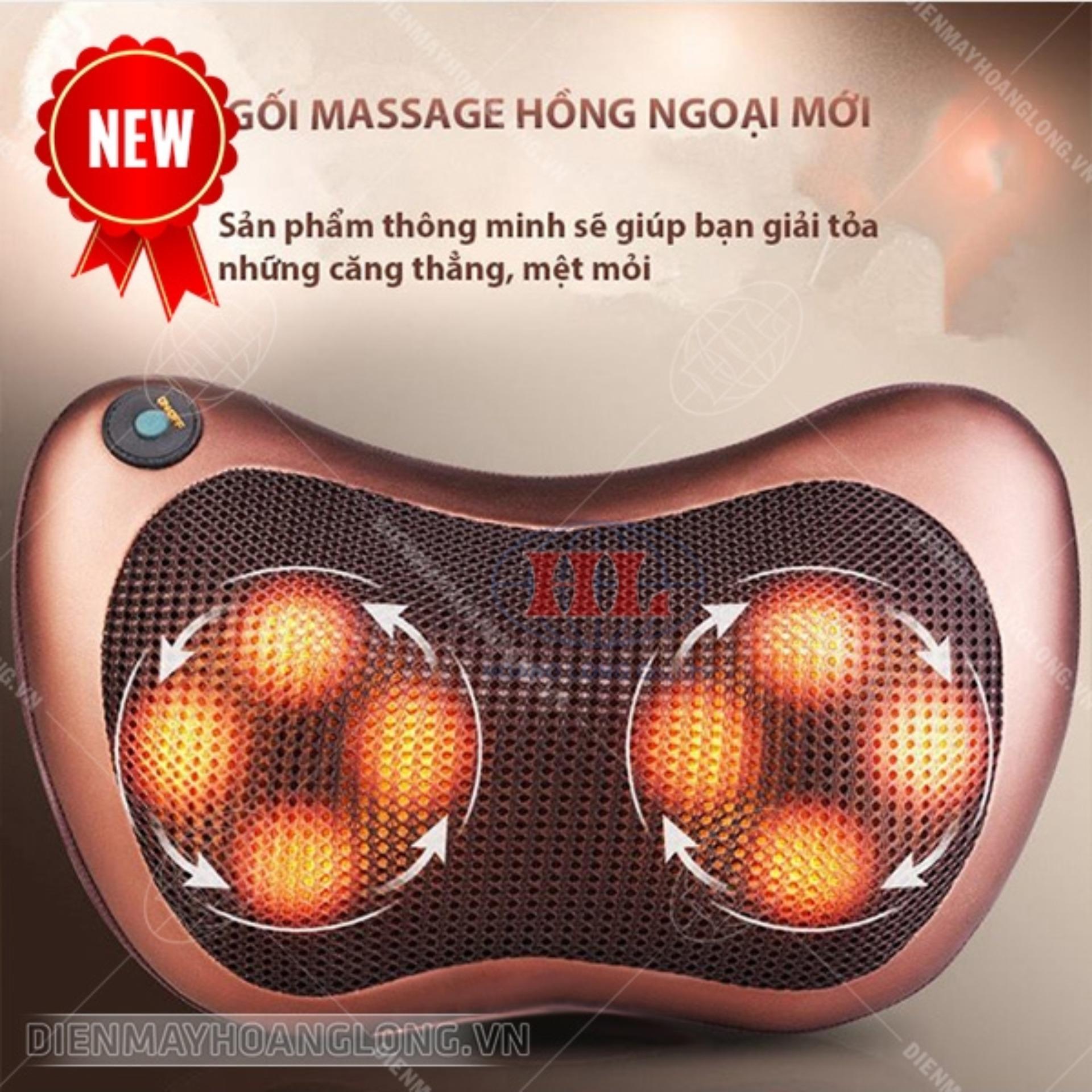 Máy Matxa Cổ, Gối massage hồng ngoại 8 bi, Matxa Hong Ngoai Nhat Ban - Máy Massage Khớp Gối - Trị đau cổ đau khớp, đau lưng hiệu quả. BH UY TÍN 1 đổi 1