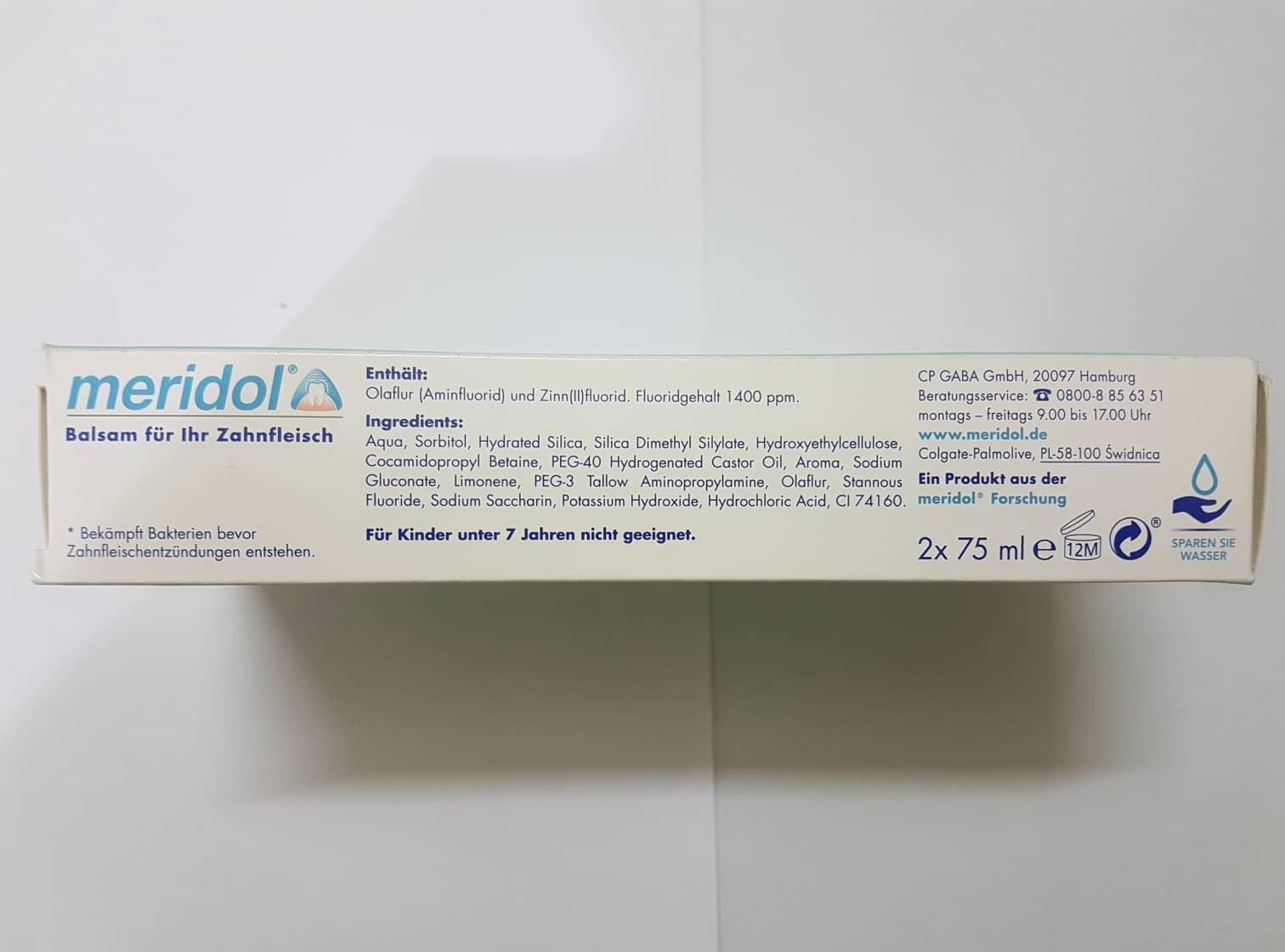 Kem đánh răng đôi Meridol 2 tuýp 75ml, xách tay Đức