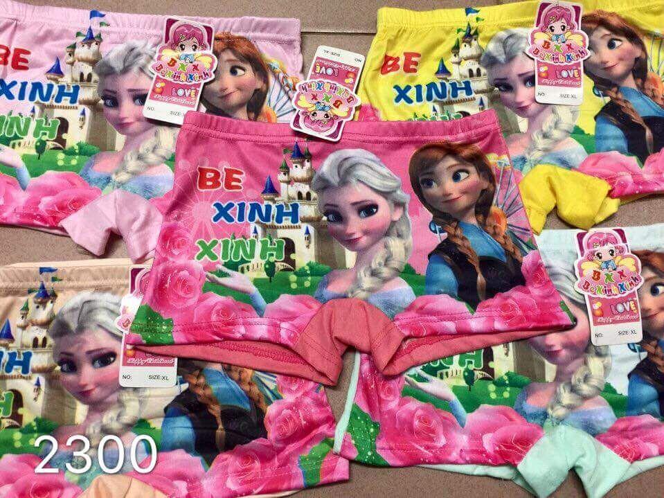 Combo 5 quần chip đùi elsa nhiều hình cho bé gái