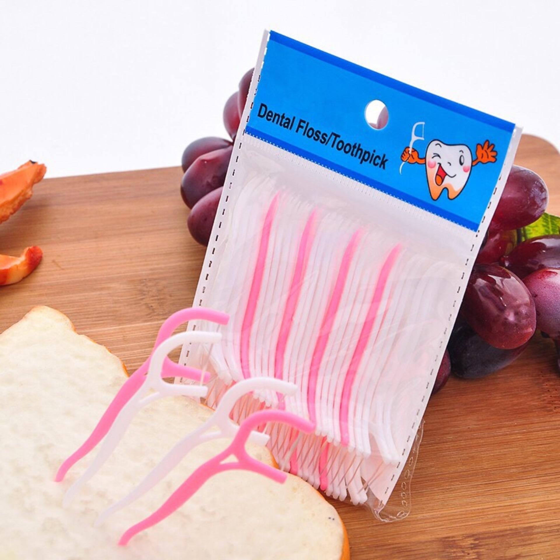 Tăm chỉ nha khoa túi 25 cái (nhiều màu)